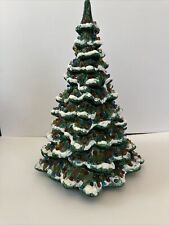 Vintage Large 18” Lighted Ceramic Christmas Tree No Base Missing Some Lights picture