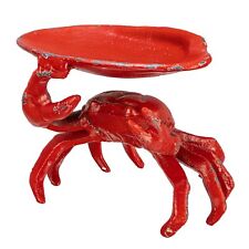 Distressed Red Decorative Cast Iron Crab Shaped Dish picture