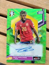 2023-24 Topps Finest Euro Cup Soccer Green Wave 21/99 Auto-Nico Williams Spain picture