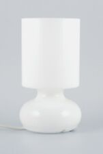Scandinavian designer, table lamp in white glass. Late 1900s picture