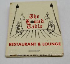 The Round Table Restaurant Lounge Miami Ft. Lauderdale FULL Matchbook picture