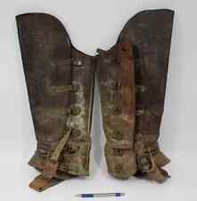 Vintage WWI Military Leggings / Gaiters. Tall Buckle-up. Worn During WWI or Befo picture
