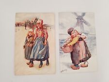 Vintage  Dutch Holland Postcards ( 2) Beach windmill picture