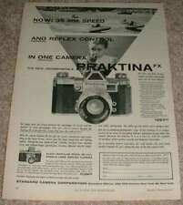 1956 Praktina FX Camera Ad, 35mm Speed & Reflex Control picture