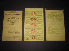 vTg 1893 Expo Columbian Intramural Railway Commissioners 5 ride tickets & cover picture
