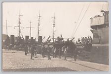 WWI RPPC Several German Imperial Navy Torpedo Boats in Port Postcard picture