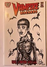 Vampire Macabre Halloween #1C Original Drawing  Wednesday Addams By Frank Forte picture