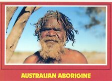 VINTAGE CONTINENTAL SIZE POSTCARD FRAMED VIEW AUSTRALIAN ABORIGINE picture