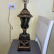 Neoclassical Bronze Look Brown & Gold Figures Dancing Table Lamp 24” 3 way picture