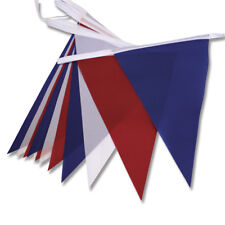 Kings Coronation Red White & Blue Bunting FABRIC huge 50m 135 Pennants picture