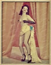 1950 PHOTOGRAPH VINTAGE ORIGINAL ROSE LA ROSE BURLESQUE ANSCO HIGH GLOSS COLOR 1 picture