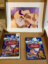Aladdin Platinum Editions DVDs VHS Classic Walt Disney And 4 Lithographs picture