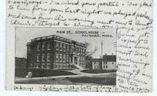 Postcard Main St Schoolhouse Maynard MA 1905 picture
