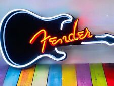 New Fender Guitar Store Open Neon Sign 19
