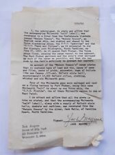 Signed Authentication Letter July 22 1963 Whitworth Bolt Civil War Modern Greece picture