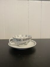 RARE 1959 THE GYPSY TEACUP By ORIGINALITY PLUS Tea-Leaf-Reading Cup + Saucer Set picture