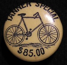 ANTIQUE 1890'S TANNER SPECIAL $85 BICYCLE ADVERTISING BUTTON STUD PIN - W&H picture