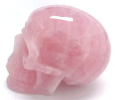 5.4'' Natural Rose quartz Carved Crystal Skull,Crystal Healing,Super Realistic picture