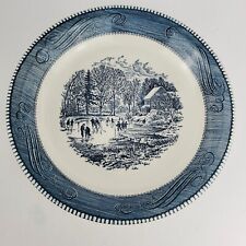Currier & Ives Early Winter Vintage Royal China by Jeannette Pie Plate 10