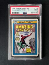1990 Marvel Universe Amazing Fantasy #15 Spider-Man PSA 9 MINT MVC #126 Comics picture