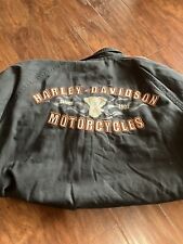Harley Davidson Black Cotton Jacket Size XL Has A Spot On Sleeve picture