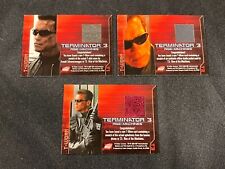 2003 Comic Images Terminator 3 Arnold Schwarzenegger Patch Card Set T1 T2 T3 AA picture
