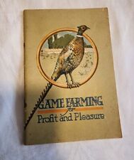 Vtg Ephemera Hercules Powder Company Game Farming For Profit and Pleasure 1915 picture
