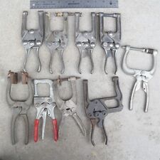 Lot of (9) Large Knu-Vise De-Sta-Co Hold Down quick Clamps USA picture