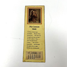 1968 Christ Jesus My Constant Guide Calendar Book Mark Prayer Card Sallmans picture