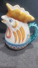 Vintage Deruta Hand Painted Rooster Water Pitcher picture