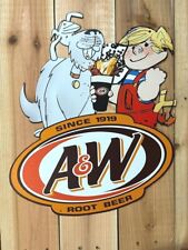 A&W A & W Rootbeer Root Beer Vintage Style Metal Sign Man Cave Bar 16
