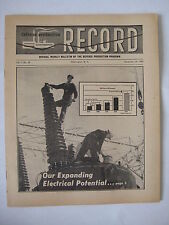 vintage 1951 Defense Production Record Korean War Selenium Quebracho Manganese picture
