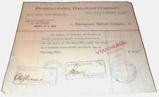 1901 PENNSYLVANIA RAILROAD PRR BILL NEWARK MARKET NORTH JERSEY STREET RAILWAY picture