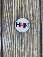 Vintage 1.25” HHH White Red Blue Political Pin Button M picture