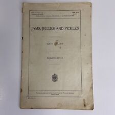 Antique 1939 Dominion Of Canada Jams, Jellies And Pickles Recipe Pamphlet Guide picture