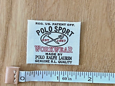 Vintage dead stock Polo Ralph Lauren labels workwear printed logo new condition picture