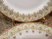 4 Antique J. Pouyat Limoges France Green Gold Plates for Wanamaker's Dept. Store picture