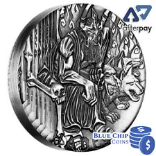 2014 $2 Tuvalu Gods Of Olympus Hades 2oz Silver Antiqued Coin  picture