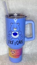Care Bears Grumpy Bear Stainless Steel Tumbler w/ Lid And Straw 40 Oz NEW picture