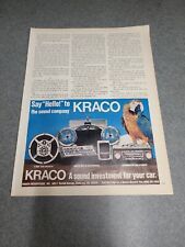Kraco Sound Company Print Ad 1977 3 way car speaker CB Dashmaster stereos picture