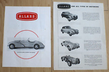 1950 allard K.2 sports 2 seater race car dealer sales  brochure with spec sheet picture