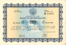 Republica Del Peru Bonos De Reconstruccion - 1,000 Soles Ore - Foreign Bonds picture
