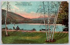 Postcard ME Maine Northeast harbor Lower Hadlock Pond DB A24 picture