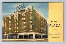 Camden NJ-New Jersey, Hotel Plaza, Antique Vintage Souvenir Postcard picture