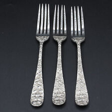 Lot of 3 Vintage Baltimore Rose by Schofield Sterling Silver Dinner Fork No Mono picture