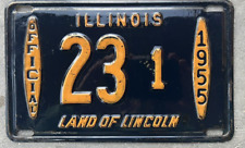 1955 Illinois Official License Plate (#23 1) 23rd Congressional District #1 (55) picture