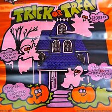 VTG Halloween Trick Treat McGruff Safety Bag Crime Dog 90s Retro Graphic Foil OG picture