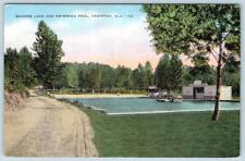 1943 ANNISTON ALABAMA SNIDERS LAKE SWIMMING POOL*COLDWATER SPRINGS*POSTCARD picture