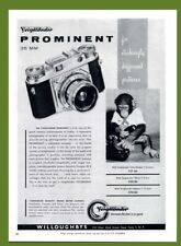 Voigtlander Prominent / Kern Switar for Alpa vintage 1955 Print Ad picture