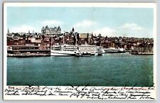 Postcard Ship on Albany River - New York 1906 w Outstanding Handwriting picture